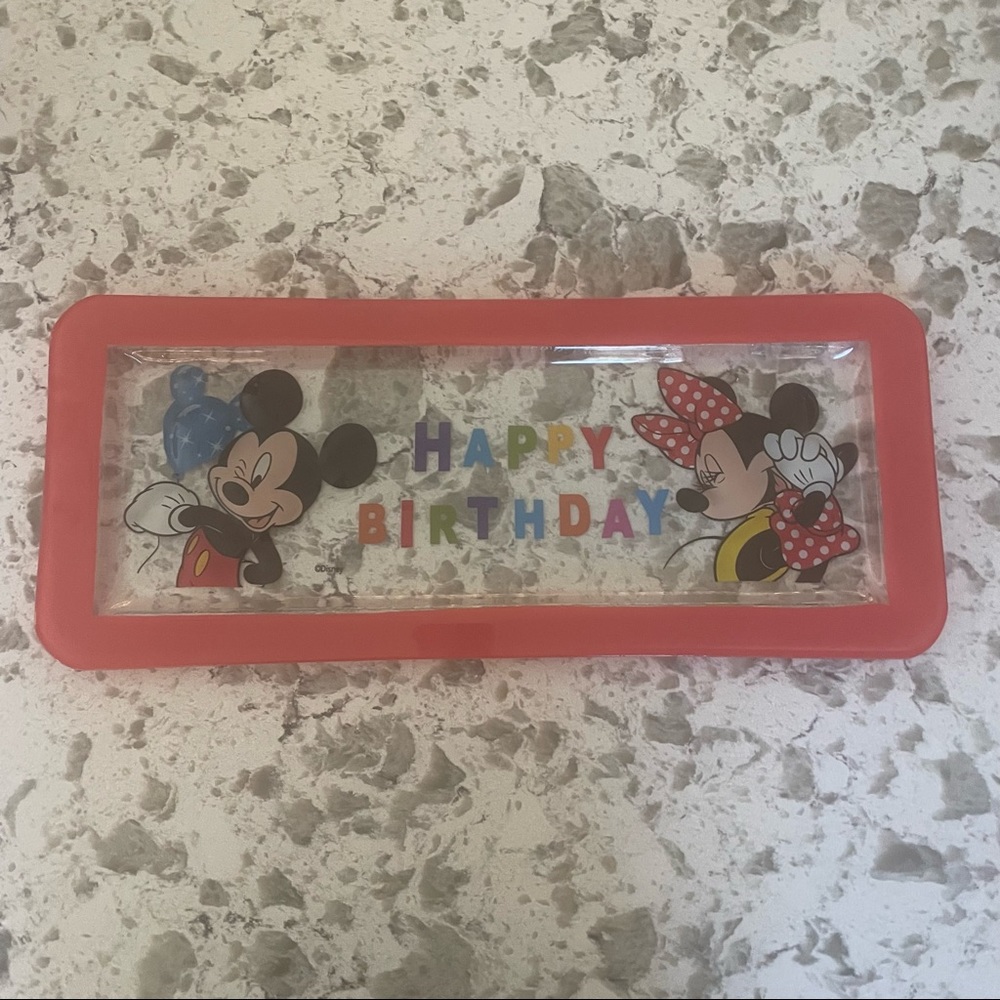 Disney Happy Birthday Glass Plate